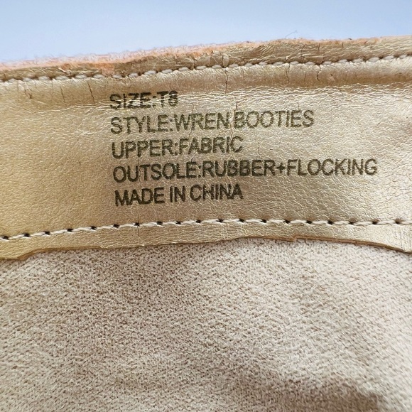 JOYFOLIE TODDLER BLUSH COLORED WREN BOOTIES WITH SIDE ZIPPER SIZE 5 - Picture 11 of 13